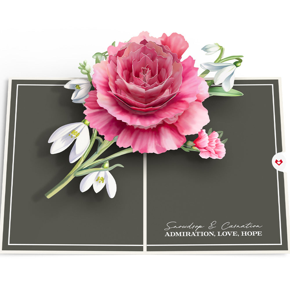 Born to Bloom: January Birth Month Flowers Pop-Up Card