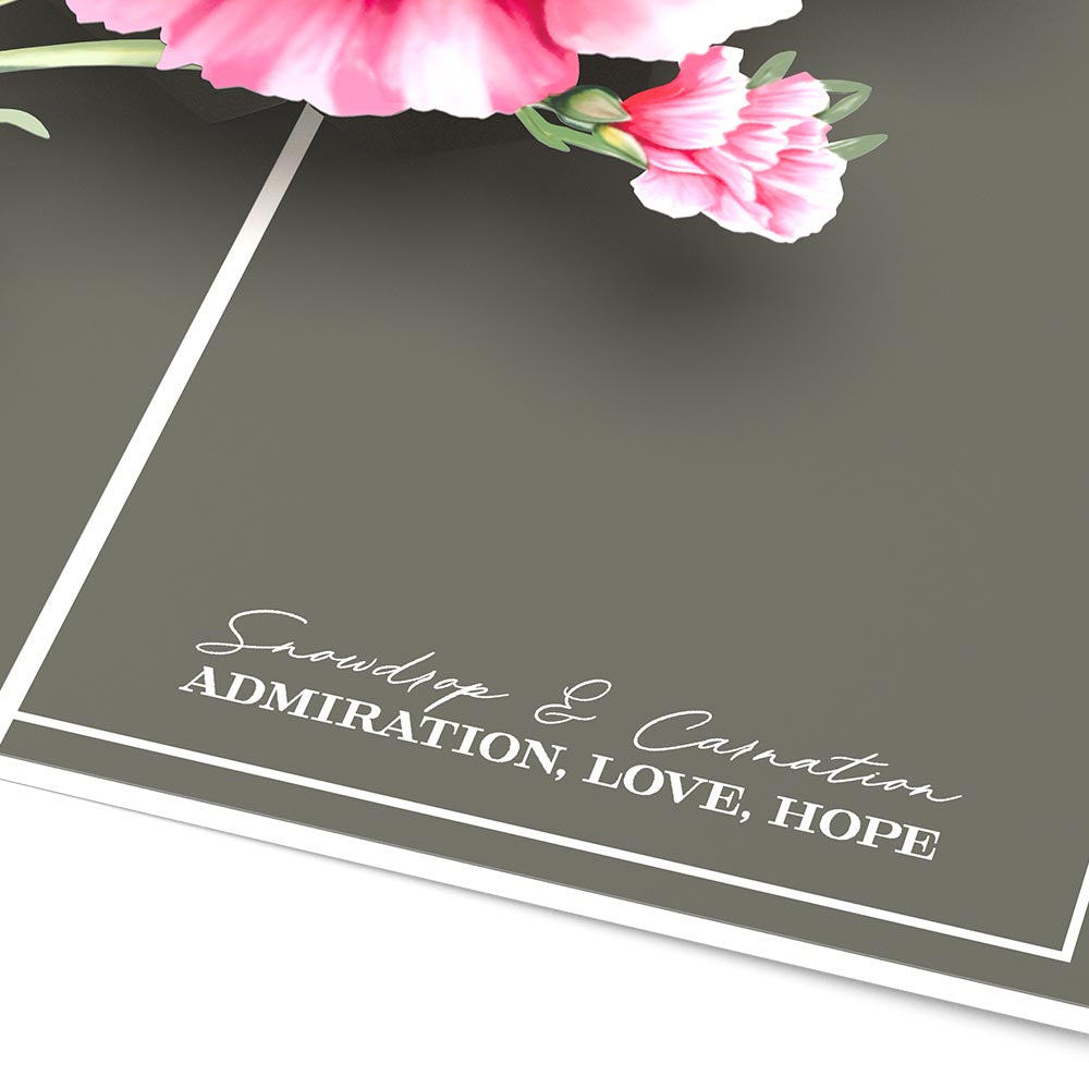 Born to Bloom: January Birth Month Flowers Pop-Up Card