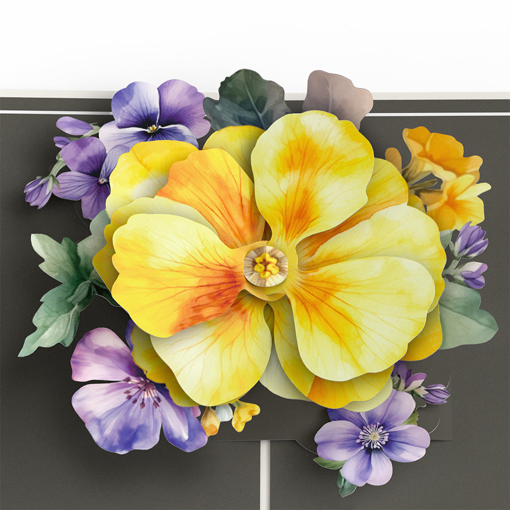 Born to Bloom: February Birth Month Flowers Pop-Up Card