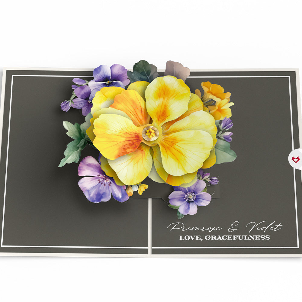 Born to Bloom: February Birth Month Flowers Pop-Up Card