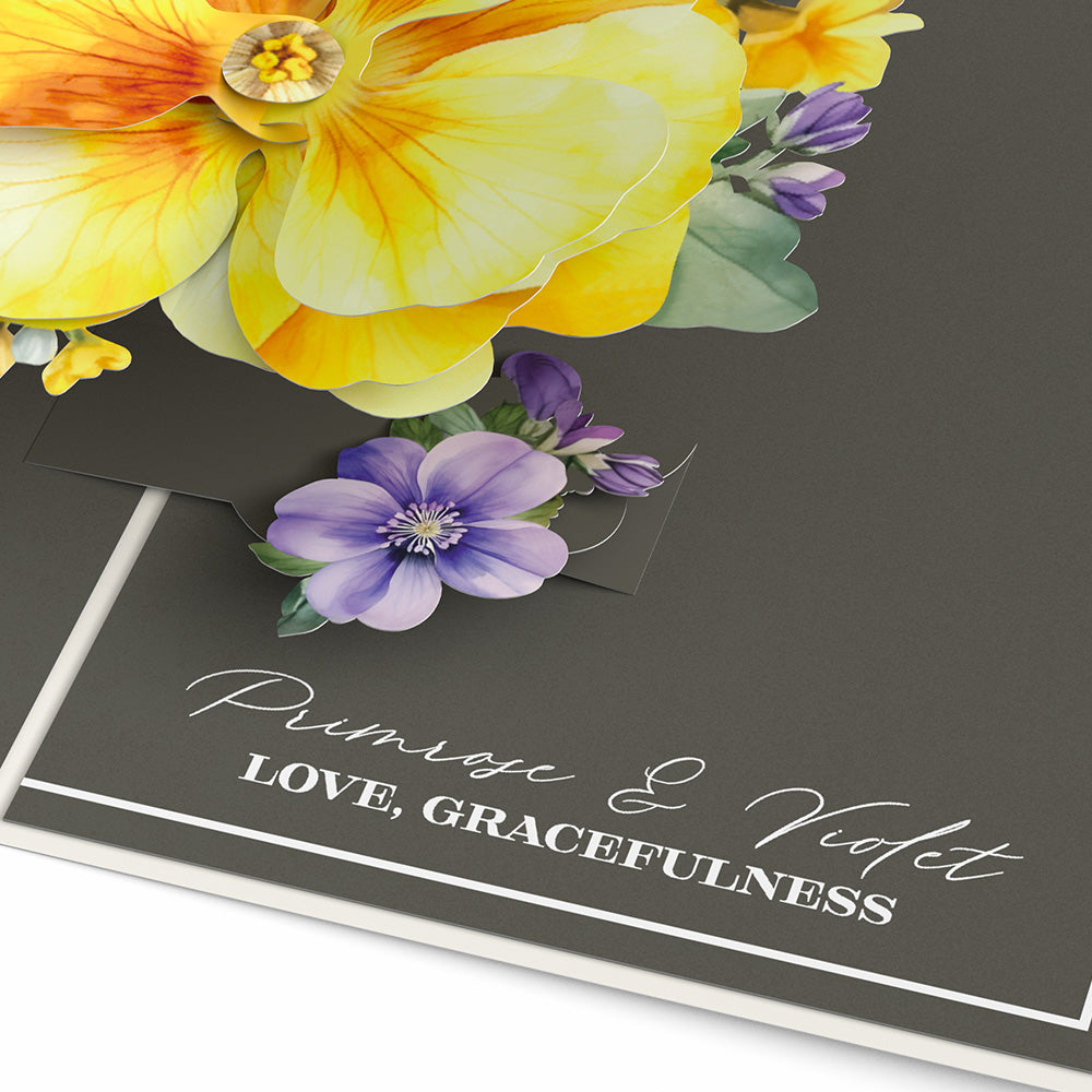 Born to Bloom: February Birth Month Flowers Pop-Up Card