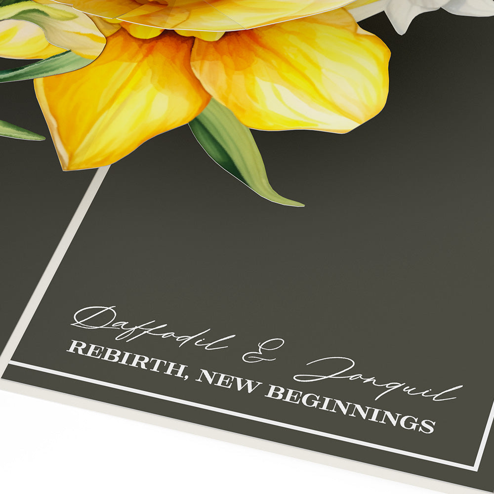 Born to Bloom: March Birth Month Flowers Pop-Up Card