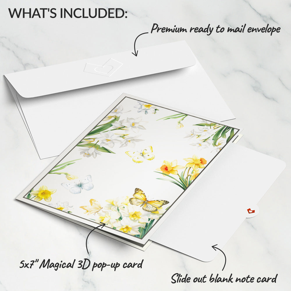 Born to Bloom: March Birth Month Flowers Pop-Up Card
