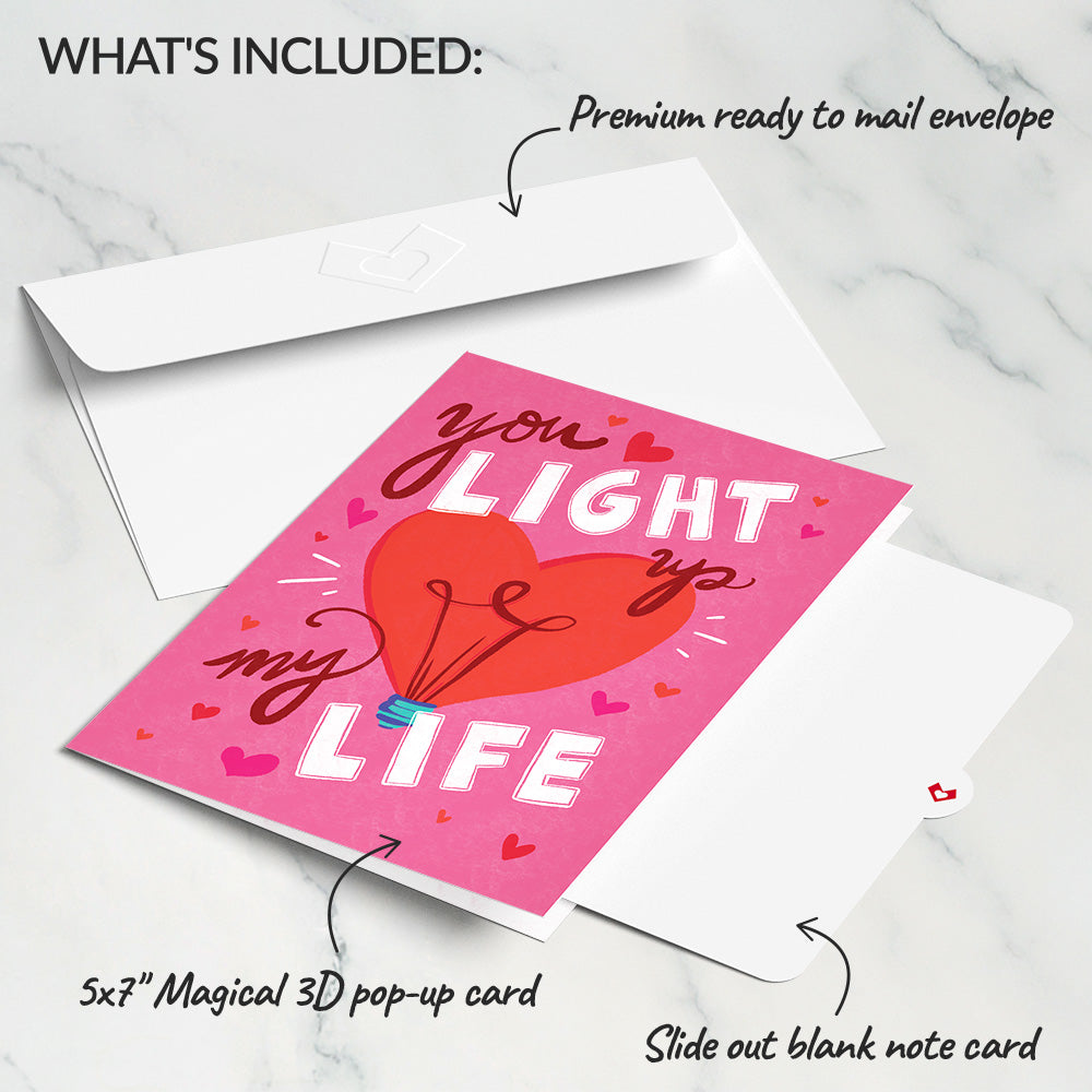 You Light Up My Life Light-Up Pop-Up Card