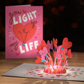 You Light Up My Life Light-Up Pop-Up Card & Bouquet Bundle