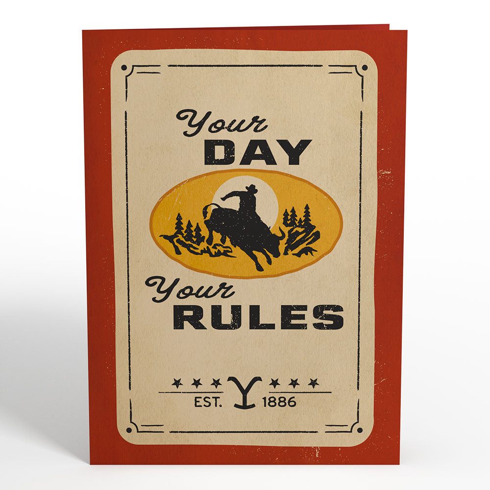 Yellowstone Hell of a Birthday Pop-Up Card