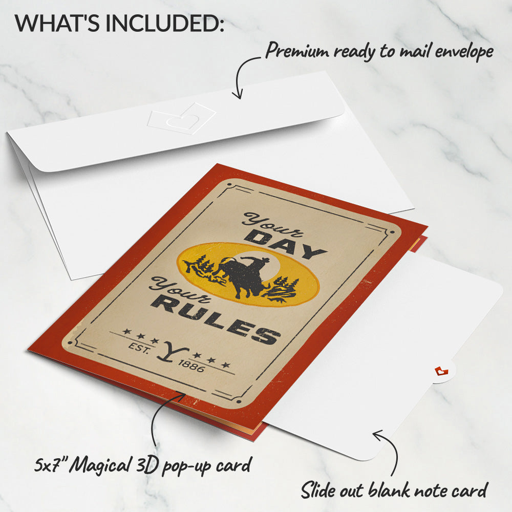 Yellowstone Hell of a Birthday Pop-Up Card