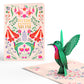 Sweetest Mom Hummingbird Pop-Up Card & Bouquet Bundle