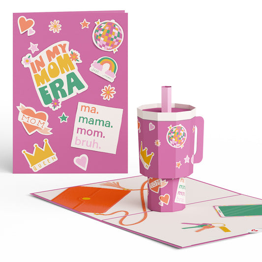 Mom Era Tumbler Pop-Up Card