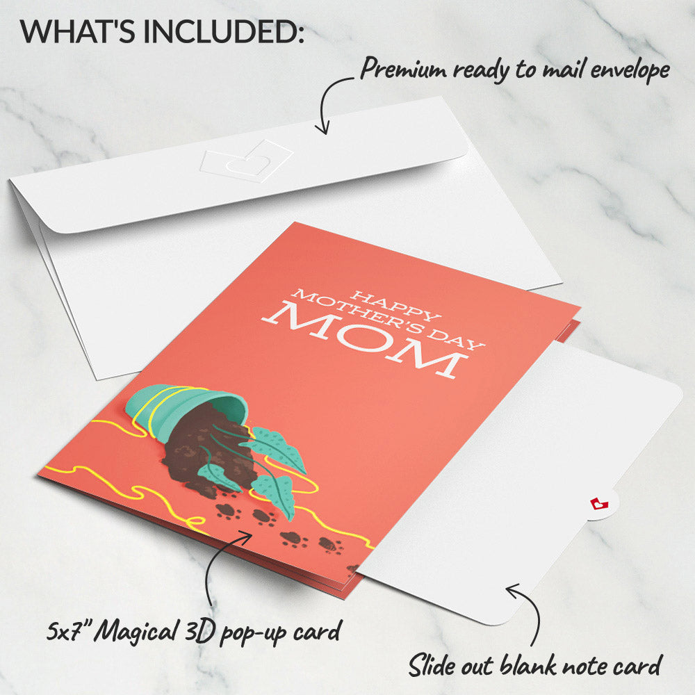 Thanks for Putting Up with My Crap Mother's Day Pop-Up Card
