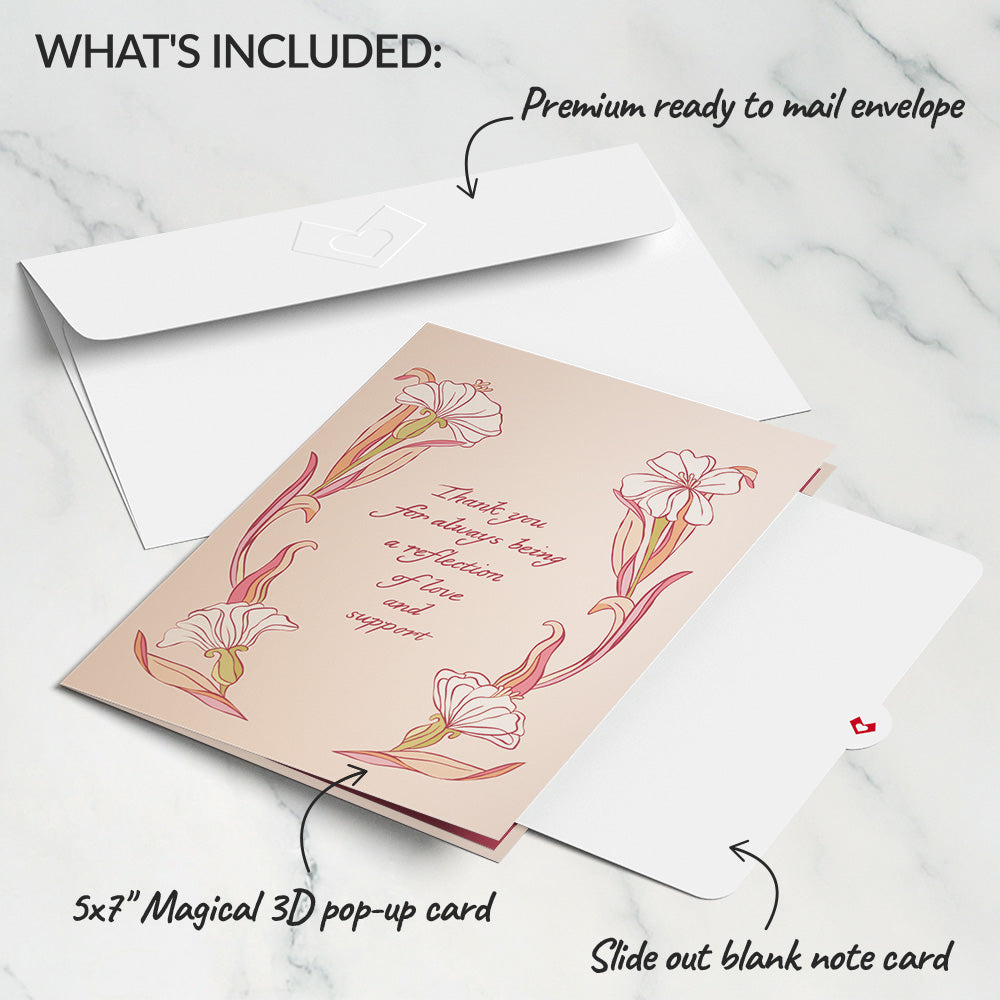 Reflection of Love and Support Mirror Pop-Up Card