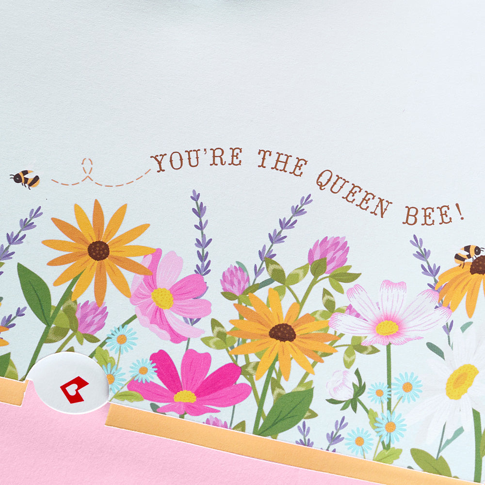 'Bee-u-tiful Mom' Queen Bee Plushpop Card