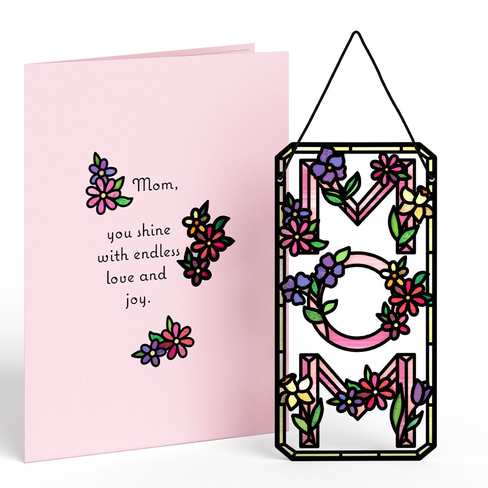 Floral Mom Suncatcher Card