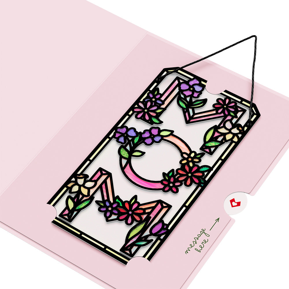 Floral Mom Suncatcher Card