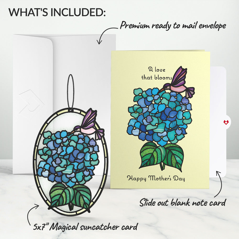 Happy Mother's Day Hydrangeas Suncatcher Card