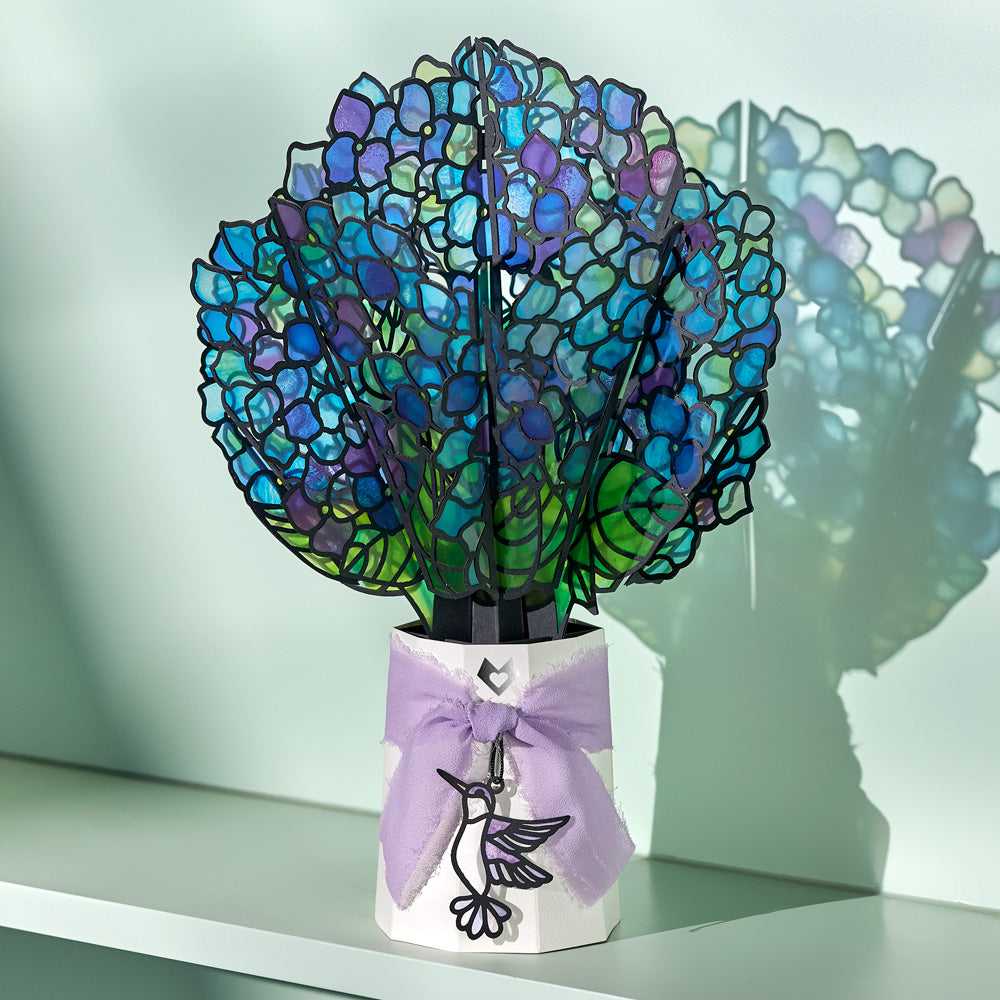 Sunlit Hydrangeas Suncatcher Bouquet