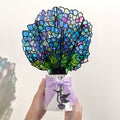 Happy Mother's Day Hydrangeas Suncatcher Card & Bouquet Bundle