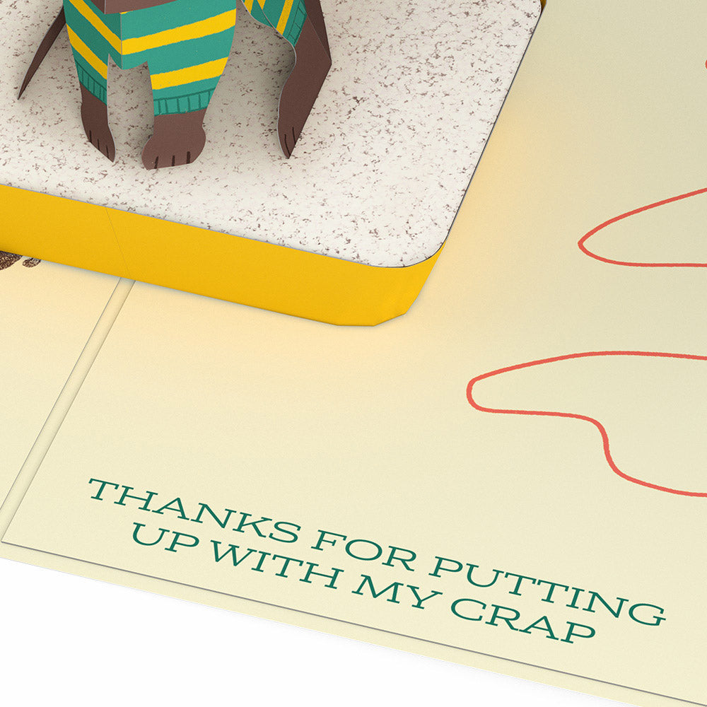 Thanks for Putting Up with My Crap Father's Day Pop-Up Card