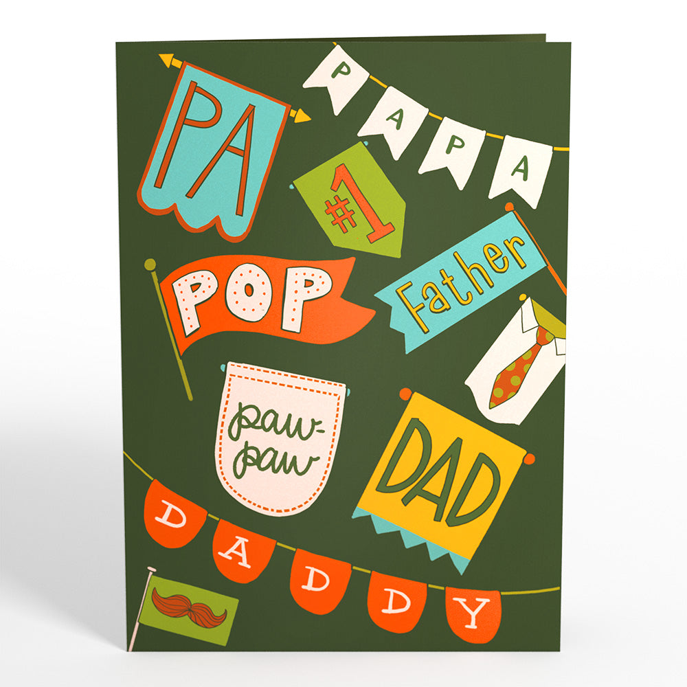 Happy Father's Day Banner Pop-Up Card