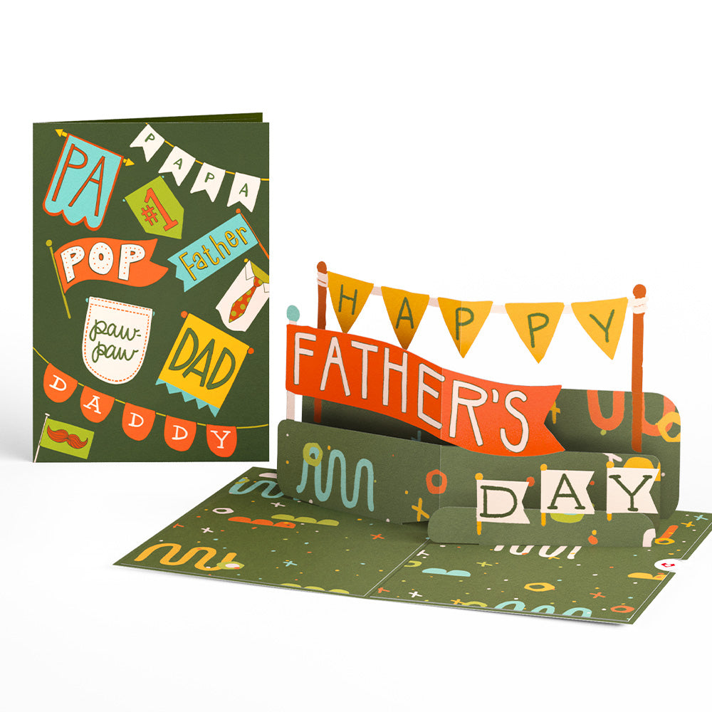 Happy Father's Day Banner Pop-Up Card