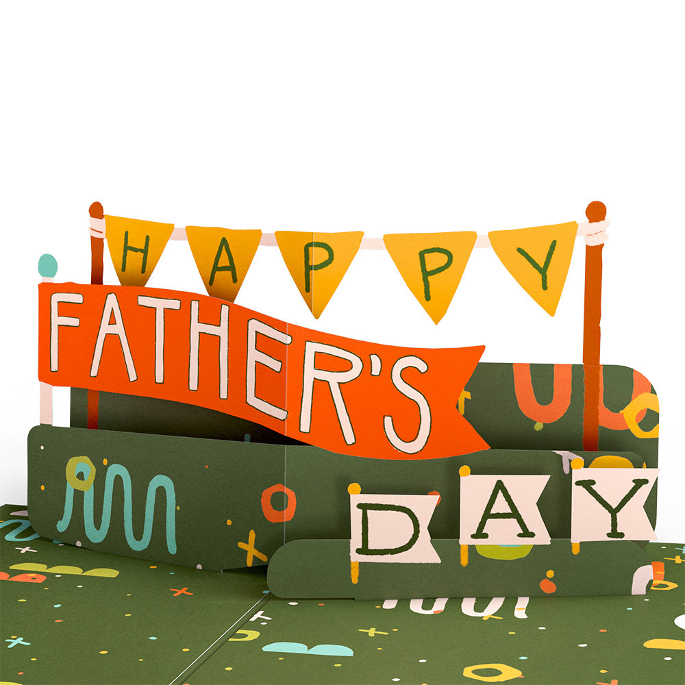 Happy Father's Day Banner Pop-Up Card