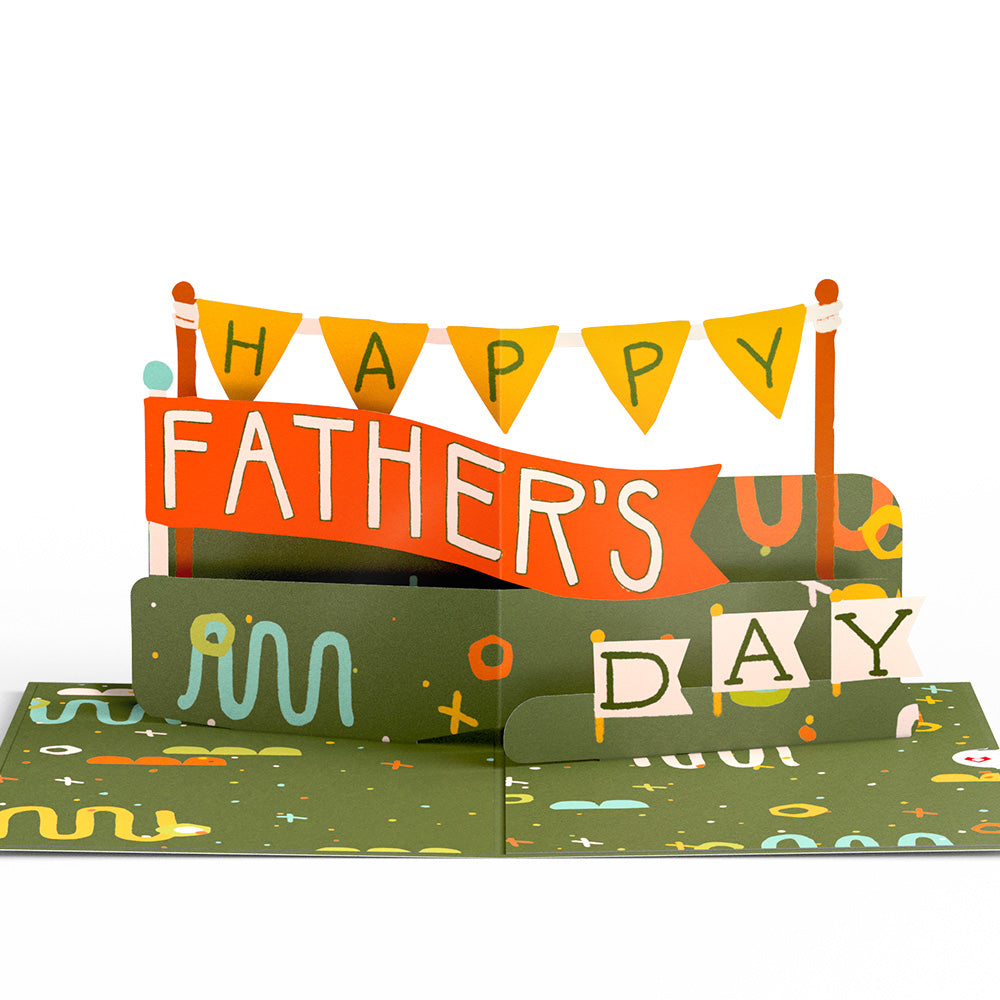 Happy Father's Day Banner Pop-Up Card