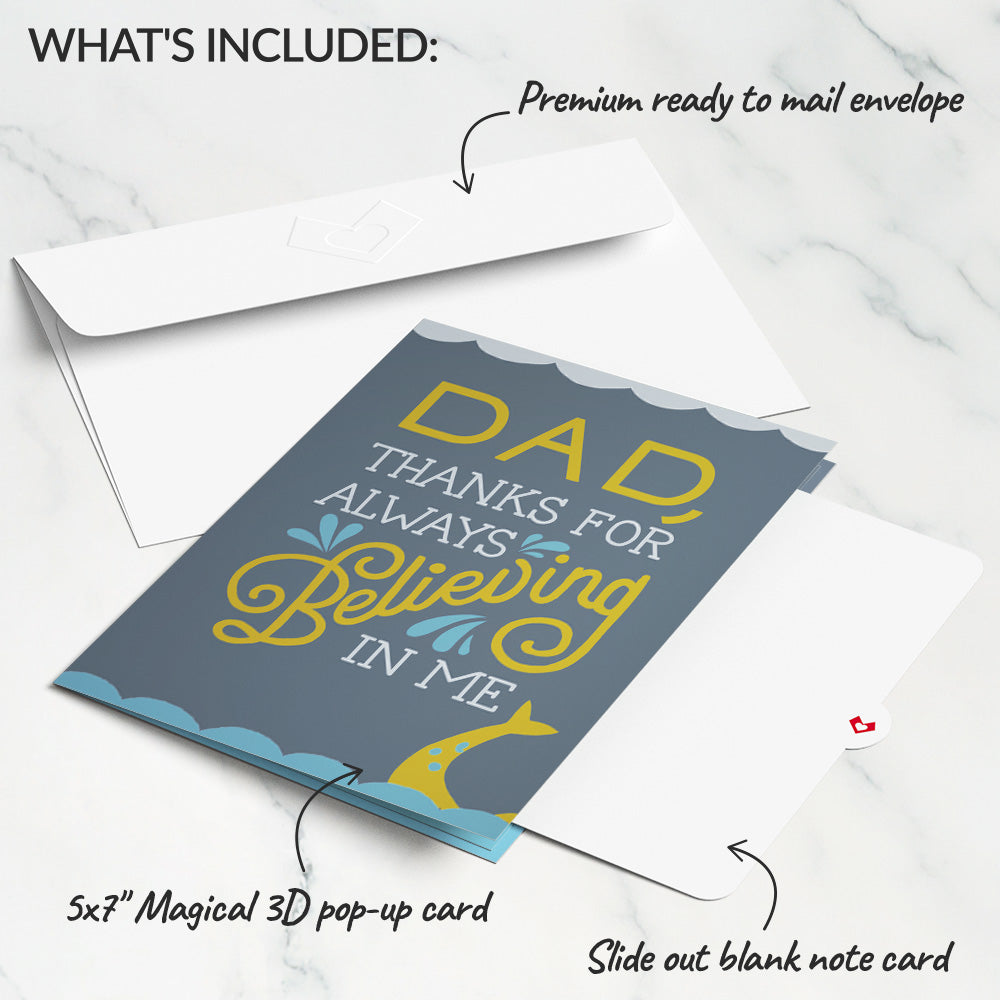 Dad You're a Legend Loch Ness Monster Pop-Up Card