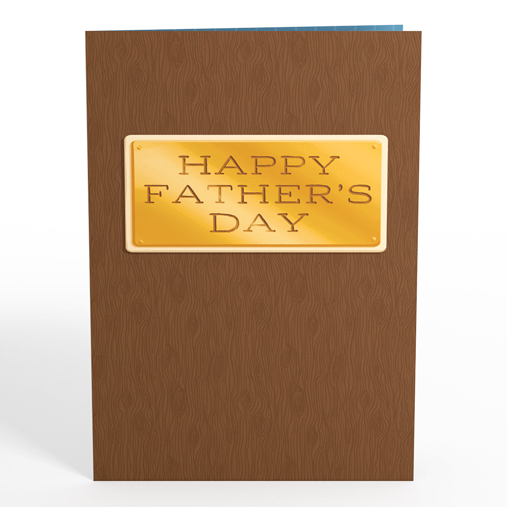 World’s Greatest Dad Card with Mini Pop-Up Trophy Gift