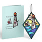 Sunshine and Sea Breezes Lighthouse Suncatcher Card