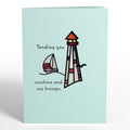 Sunshine and Sea Breezes Lighthouse Suncatcher Card