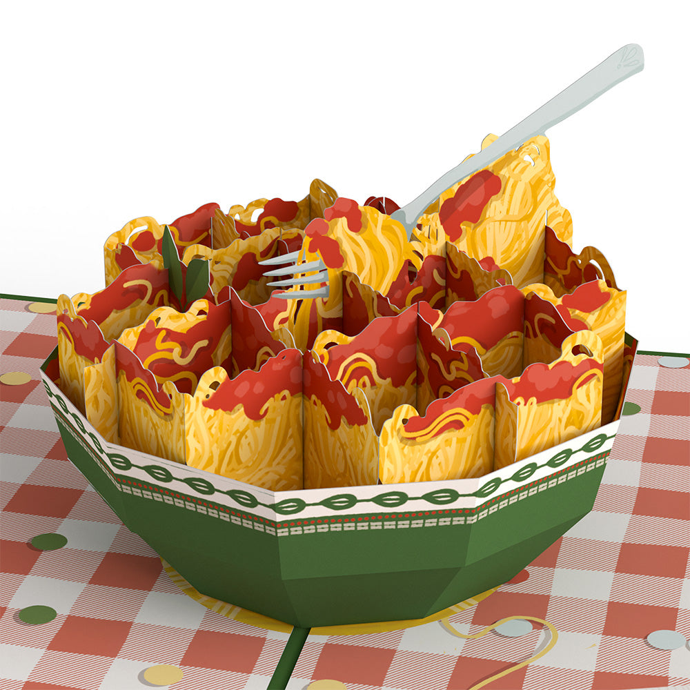 Spaghetting Older Birthday Pop-Up Card