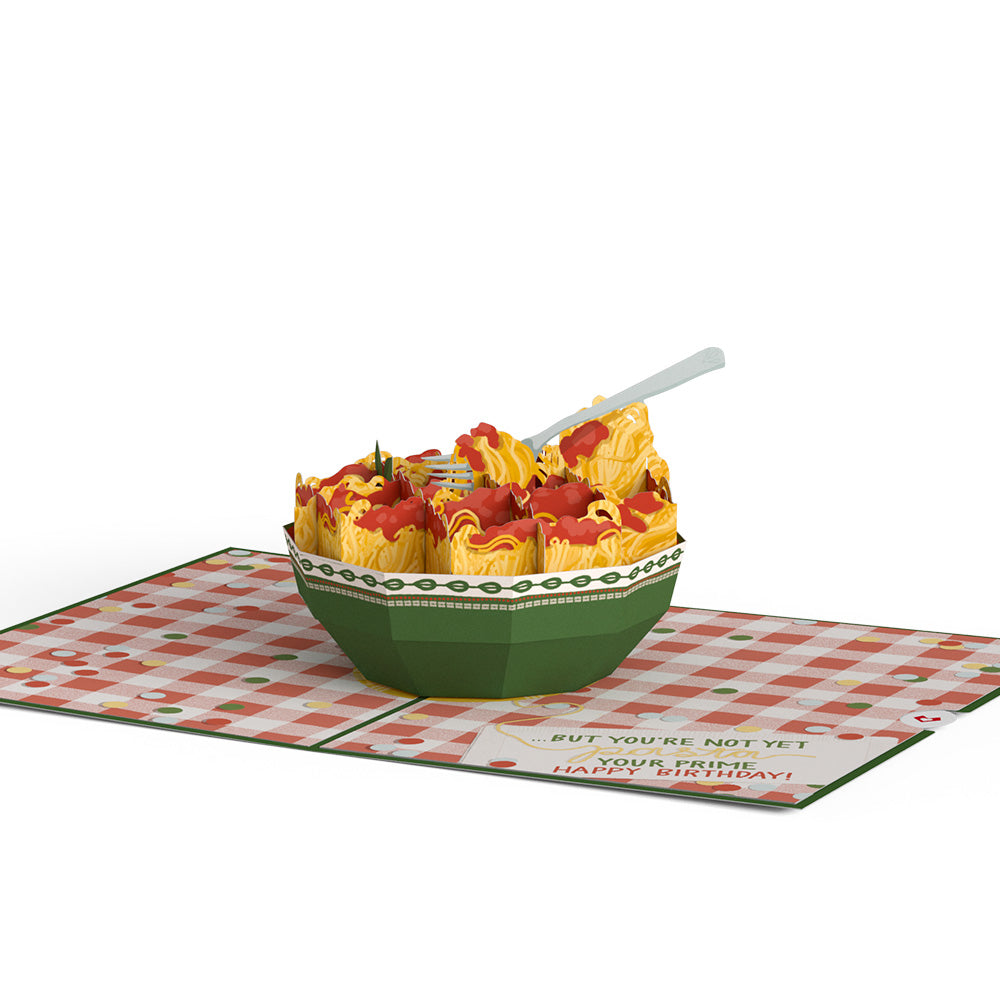 Spaghetting Older Birthday Pop-Up Card