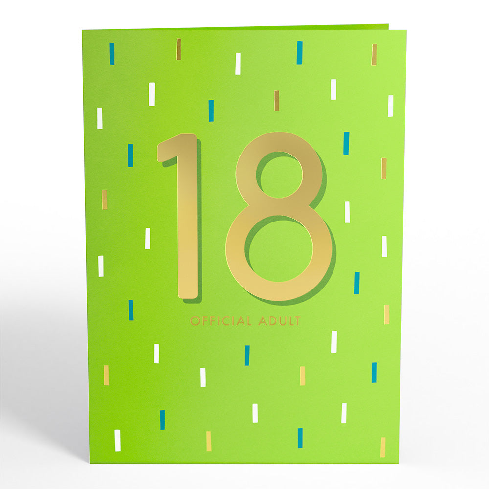 Official Adult 18th Birthday Pop-Up Card
