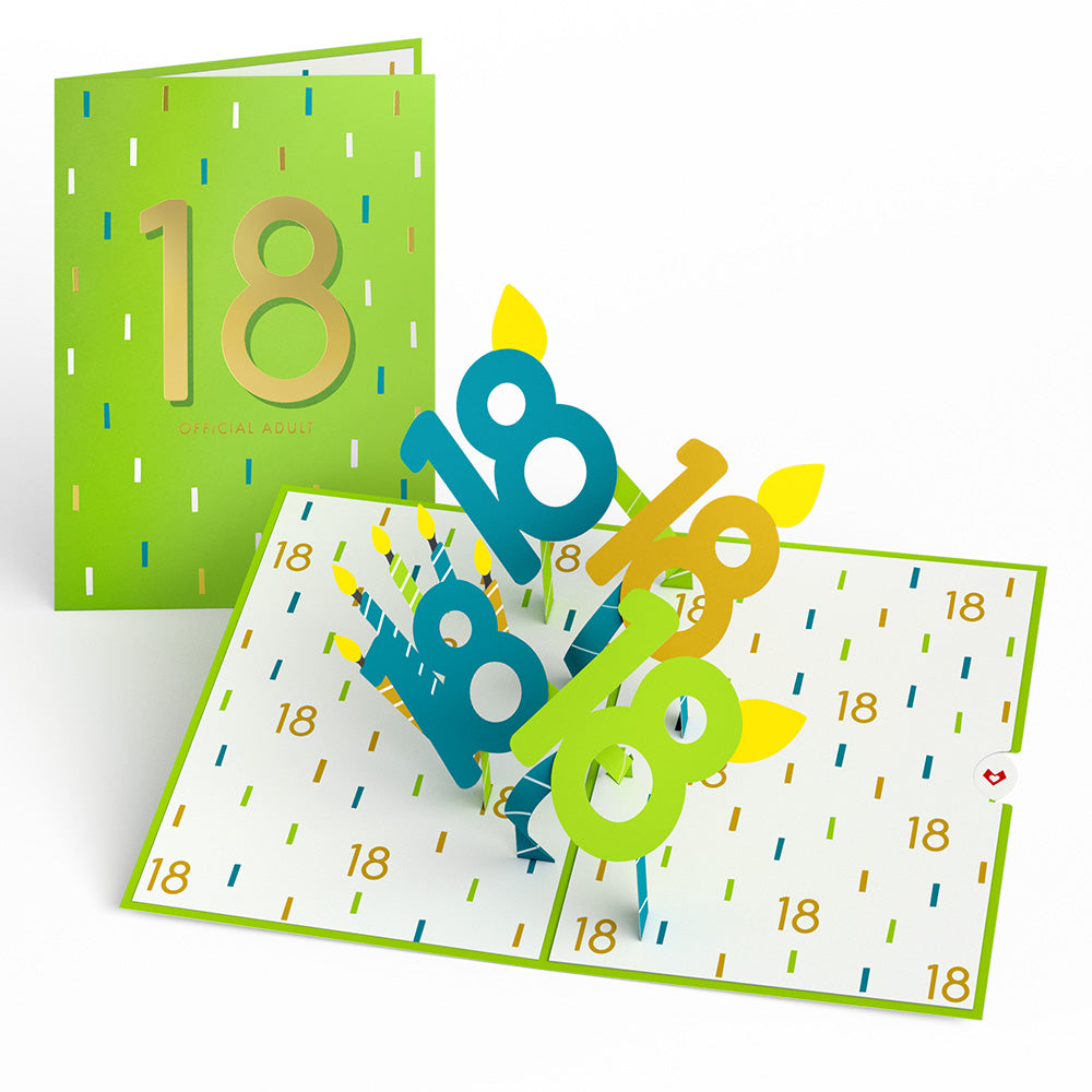 Official Adult 18th Birthday Pop-Up Card
