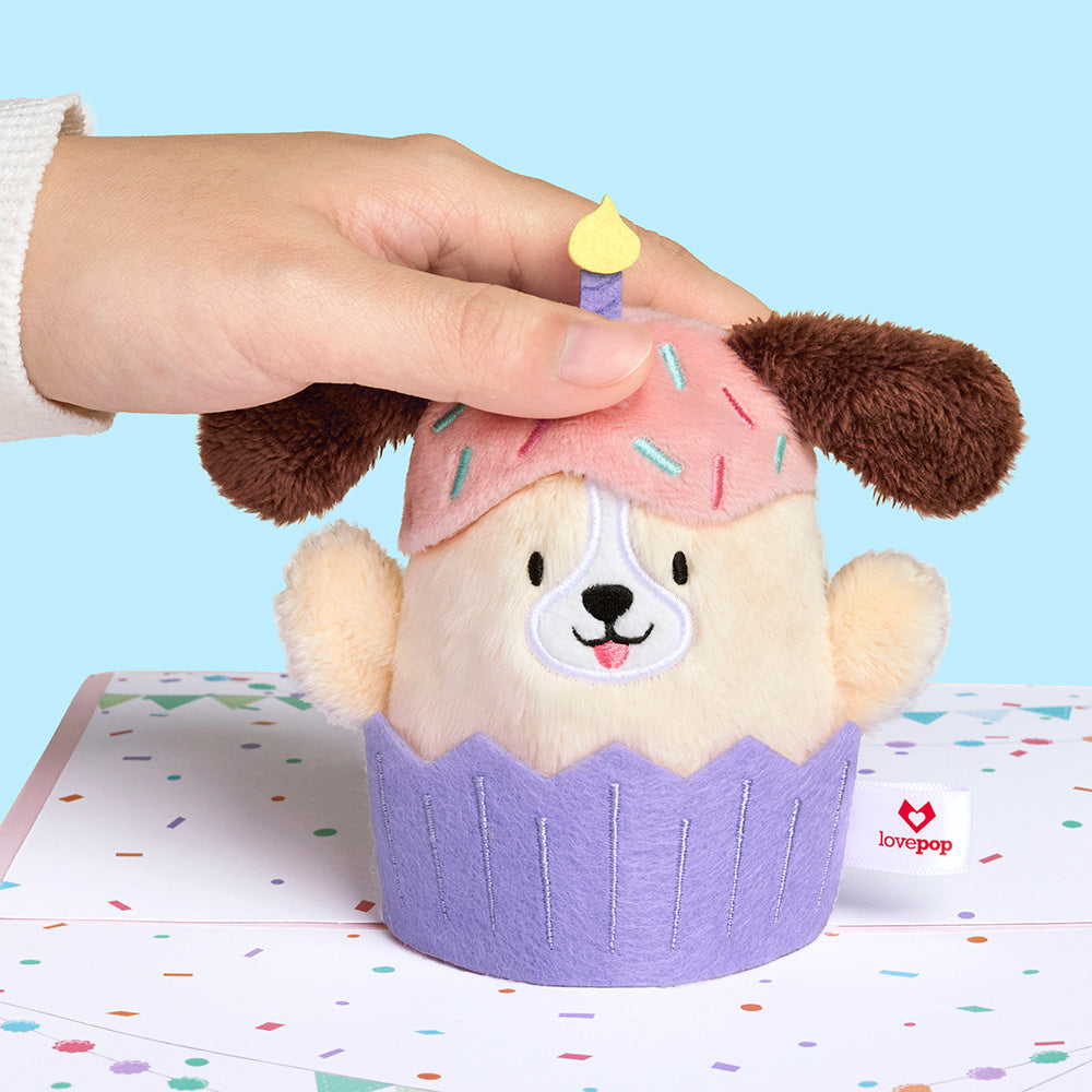 'Let's Pawty' Birthday Dog Plushpop Card