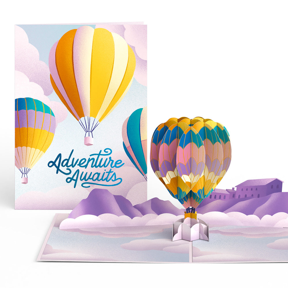 Adventure Awaits Hot Air Balloon Pop-Up Card
