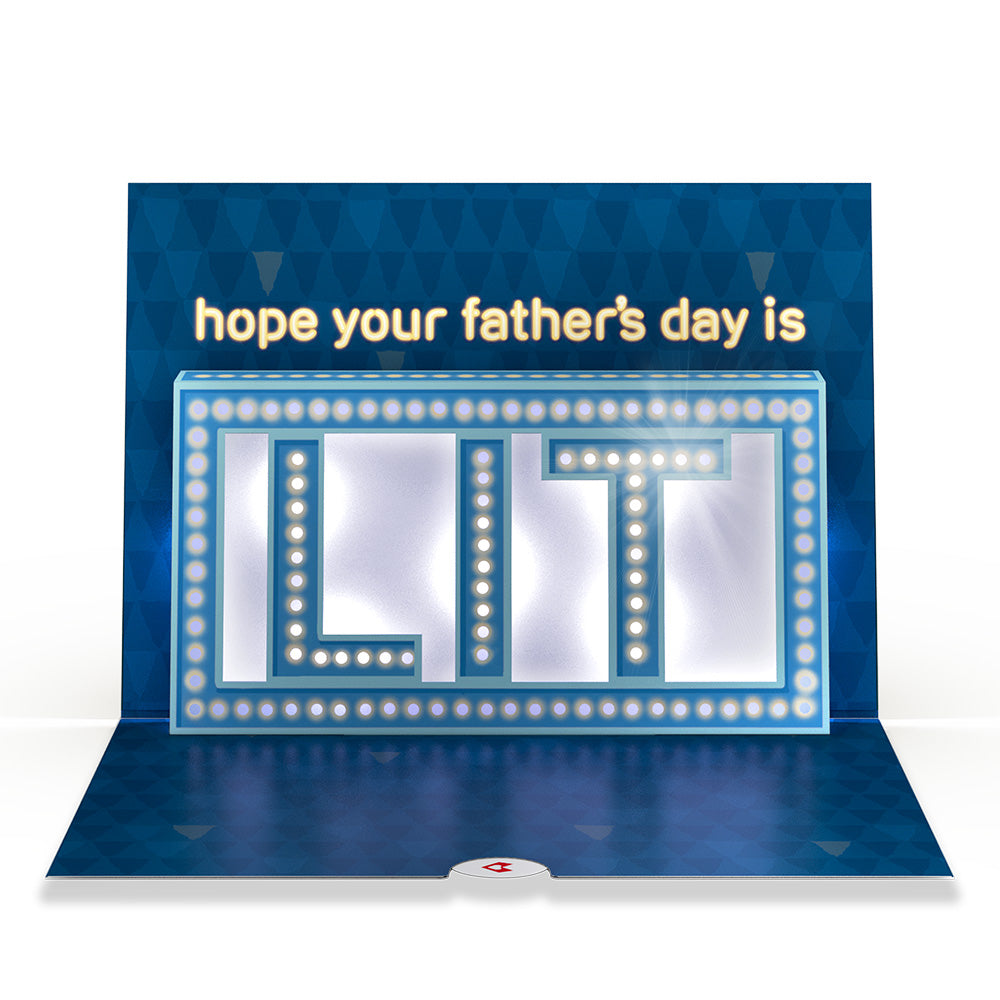 Hope Your Father's Day Is Lit Light-Up Pop-Up Card