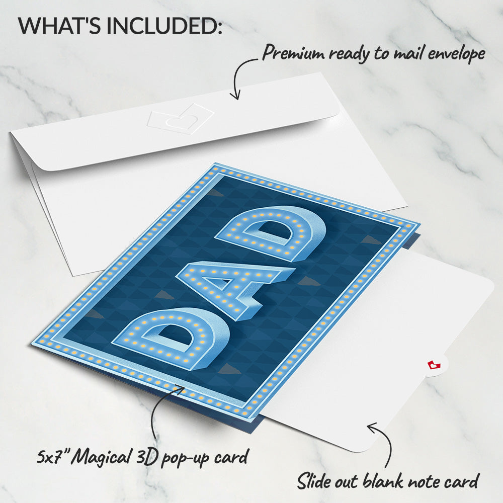 Hope Your Father's Day Is Lit Light-Up Pop-Up Card