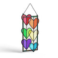 Rainbow Hearts Suncatcher Card