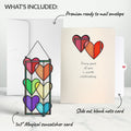 Rainbow Hearts Suncatcher Card