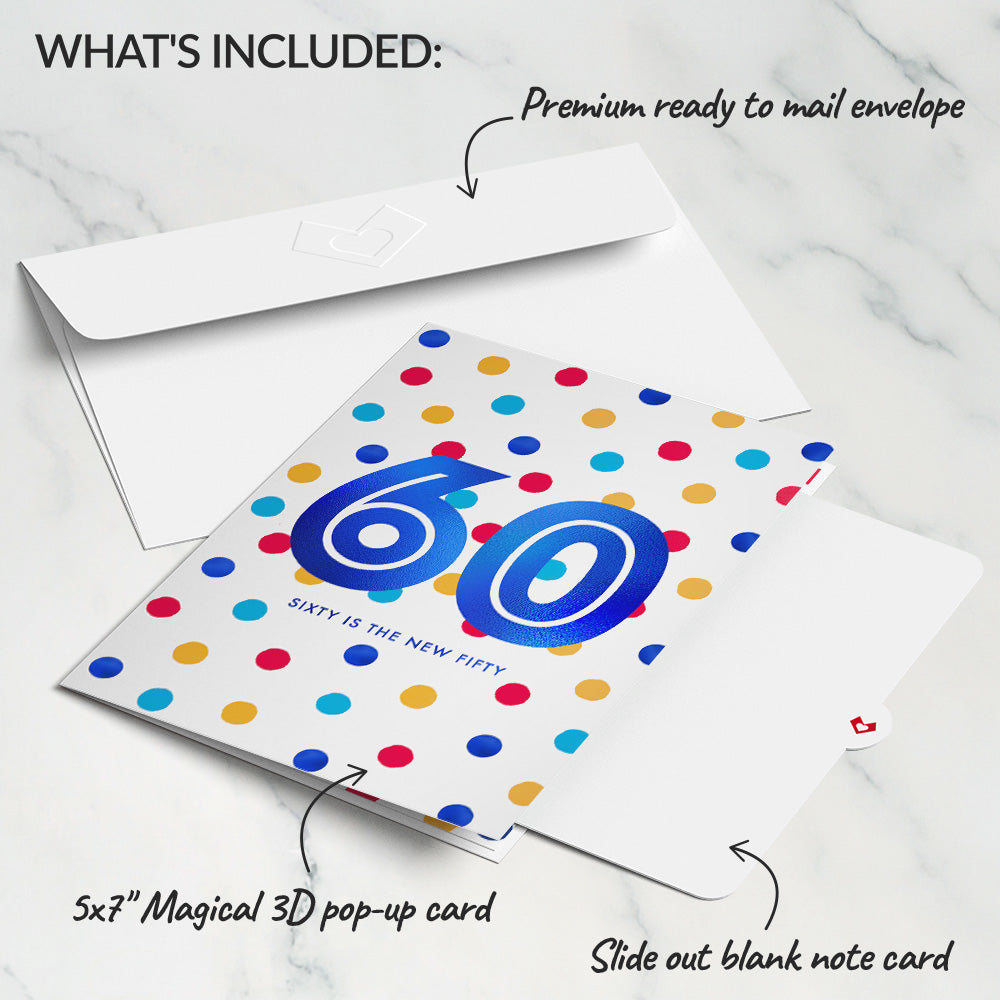 Sixty is the New Fifty 60th Birthday Pop-Up Card