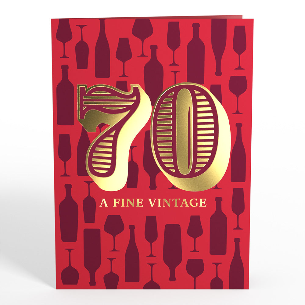 A Fine Vintage 70th Birthday Pop-Up Card