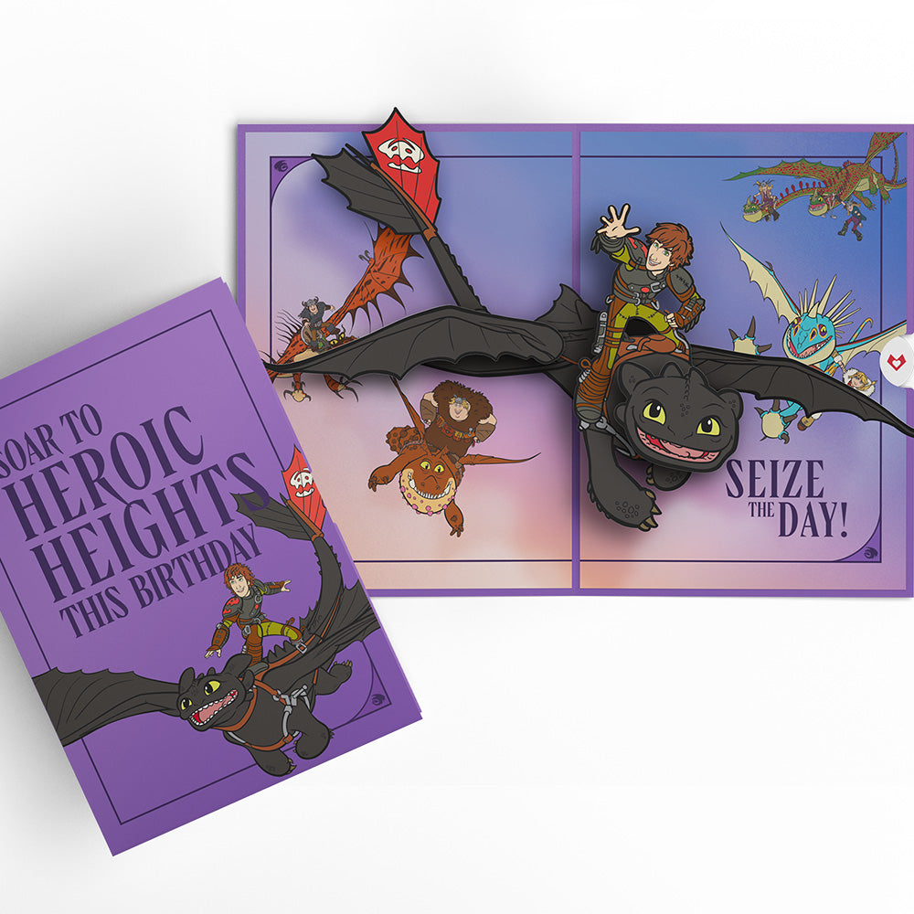 How to Train Your Dragon Heroic Heights Birthday Pop-Up Card