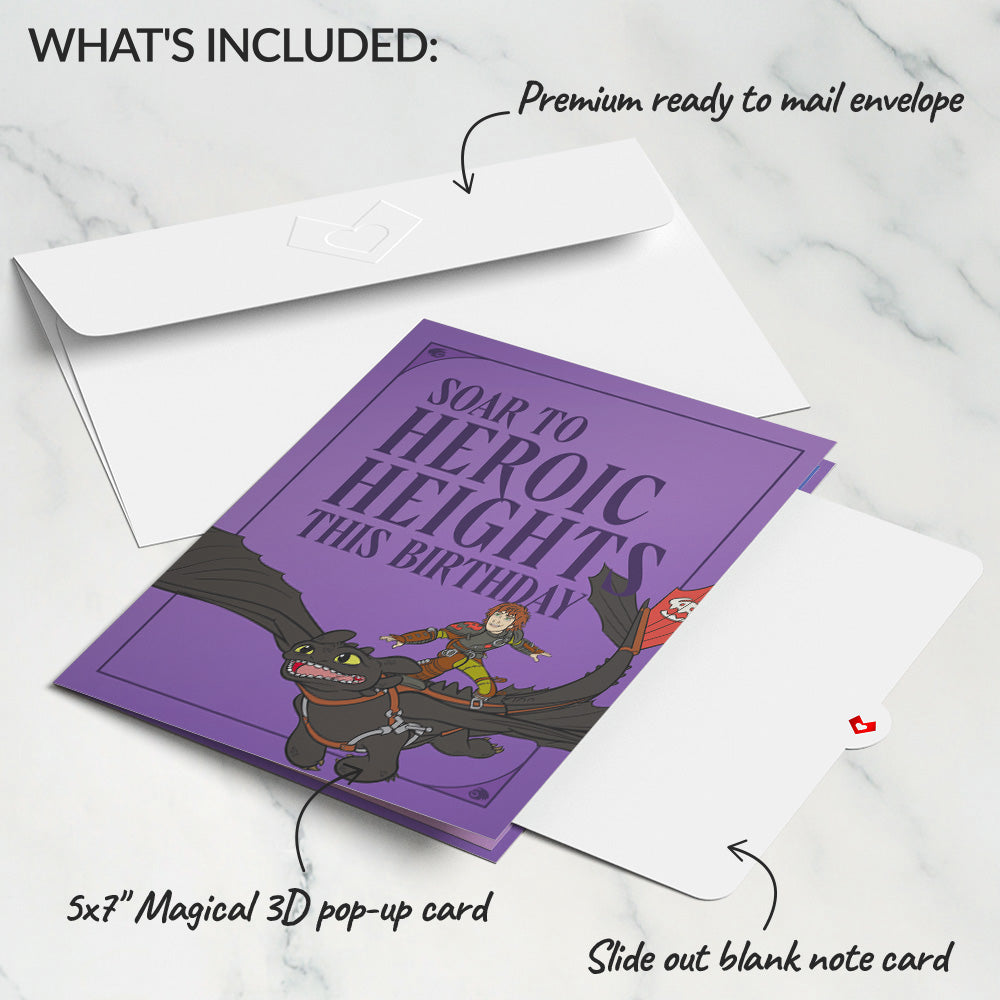 How to Train Your Dragon Heroic Heights Birthday Pop-Up Card