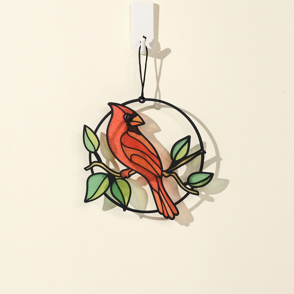 Sign of Love Cardinal Suncatcher Card