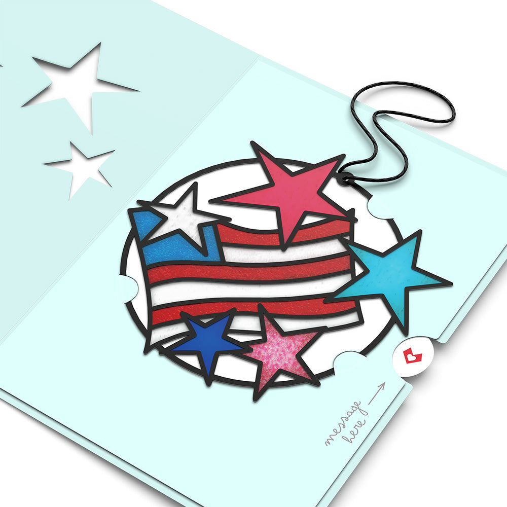 Let Freedom Shine Suncatcher Card