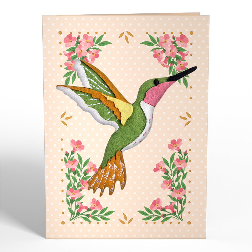 Serene Hummingbird HeartFelt Charm Card™
