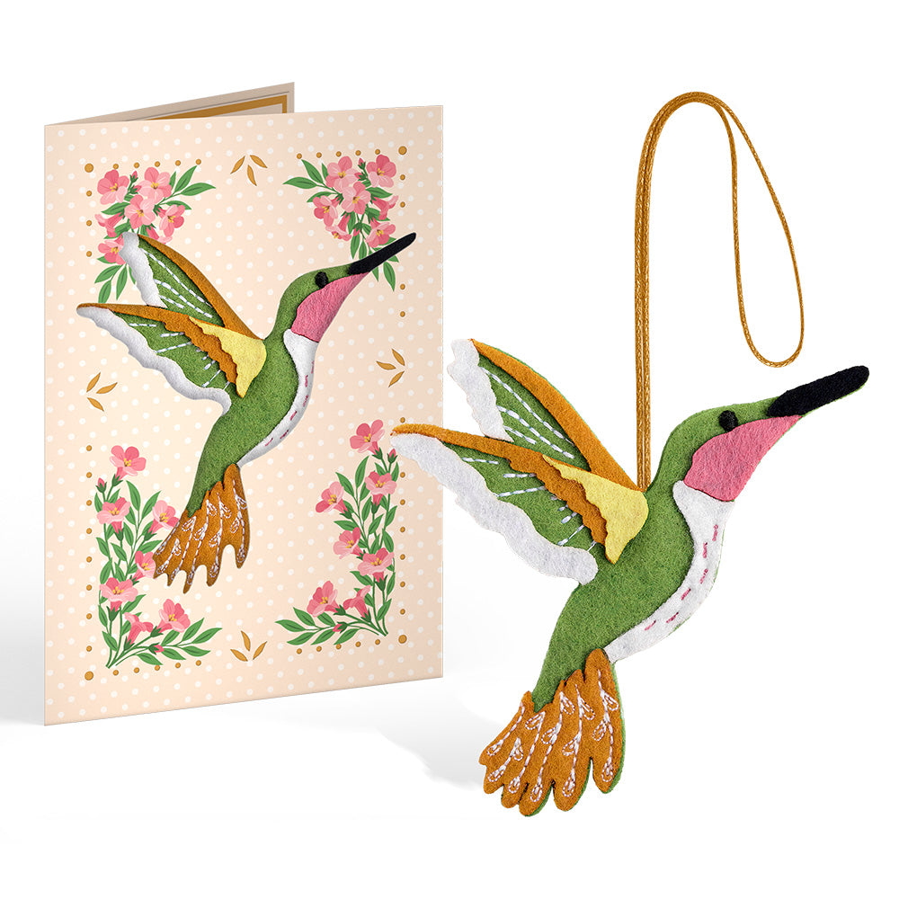 Serene Hummingbird HeartFelt Charm Card™