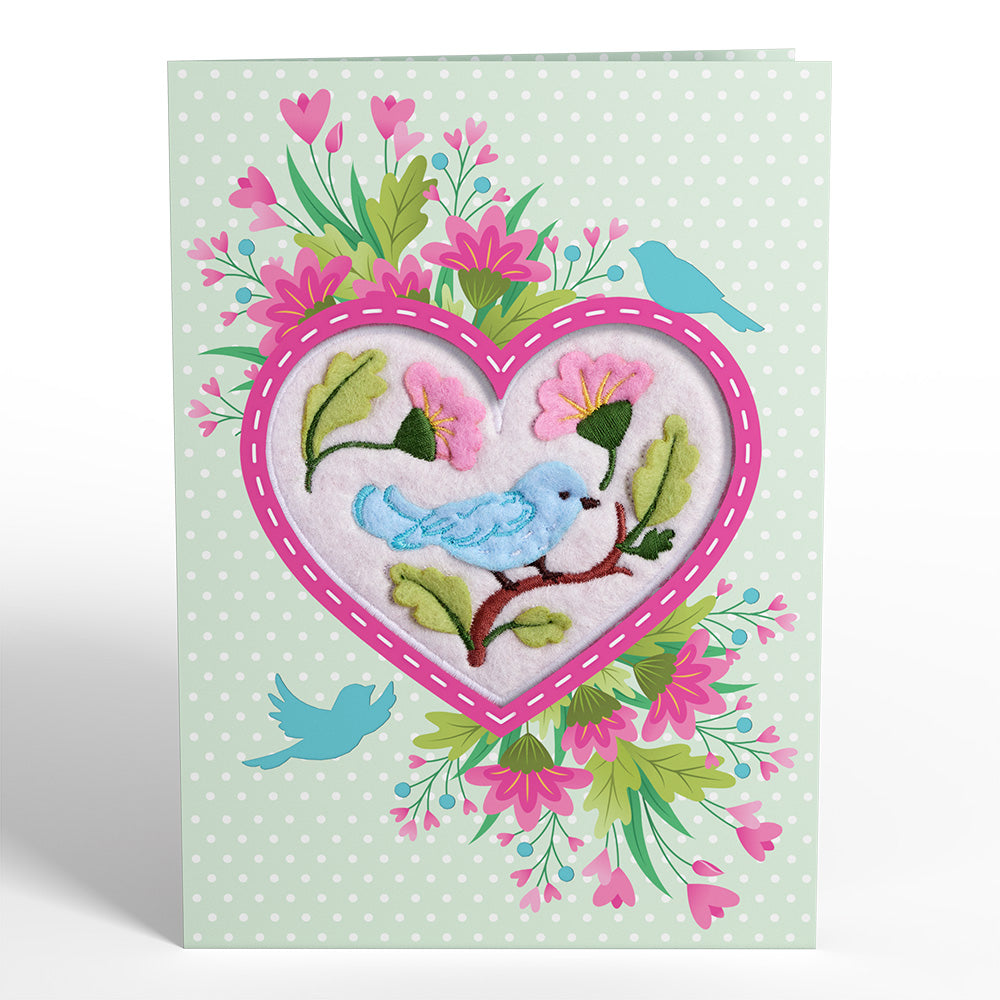 Lively Bluebird HeartFelt Charm Card™