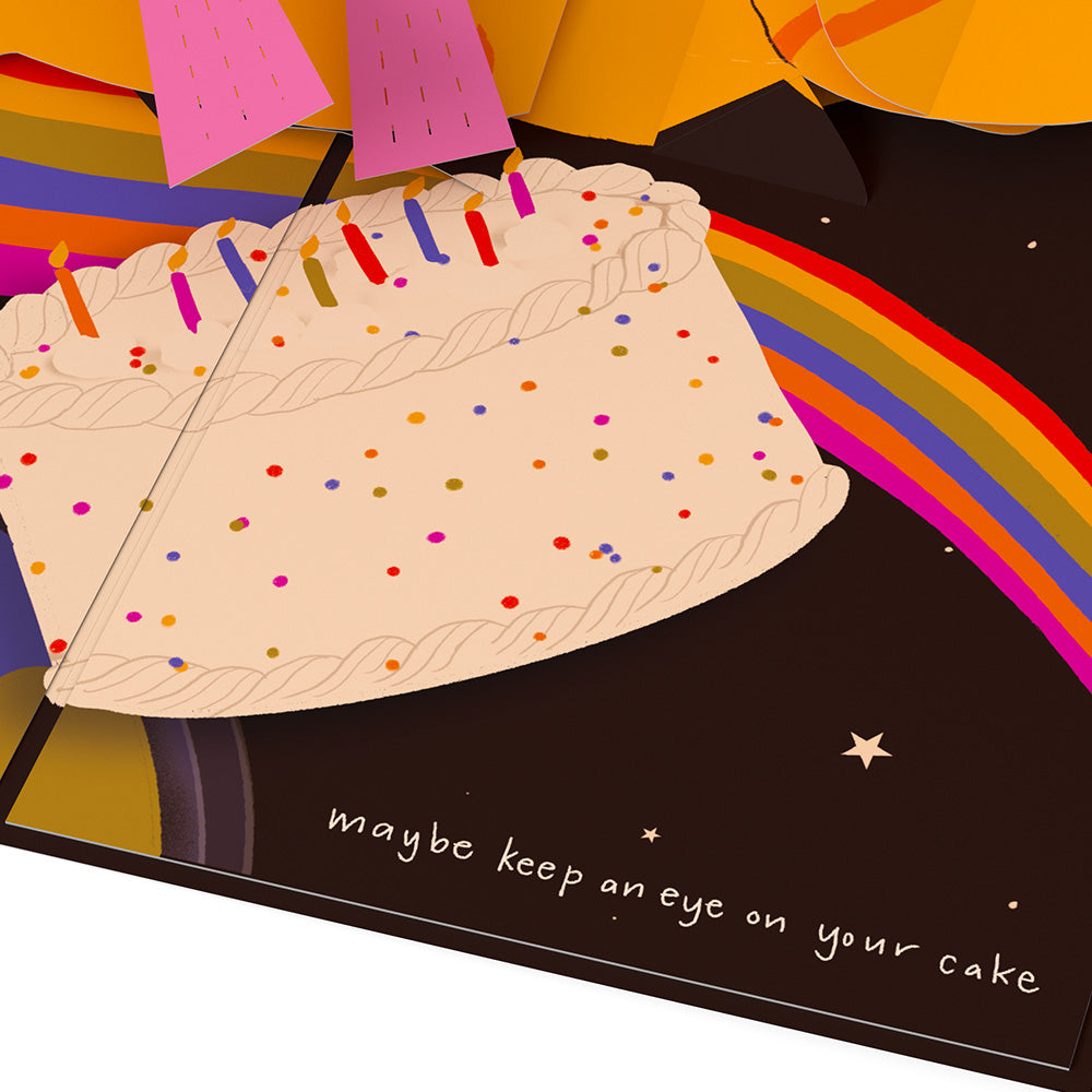 Out of this World Birthday Cat Pop-Up Card